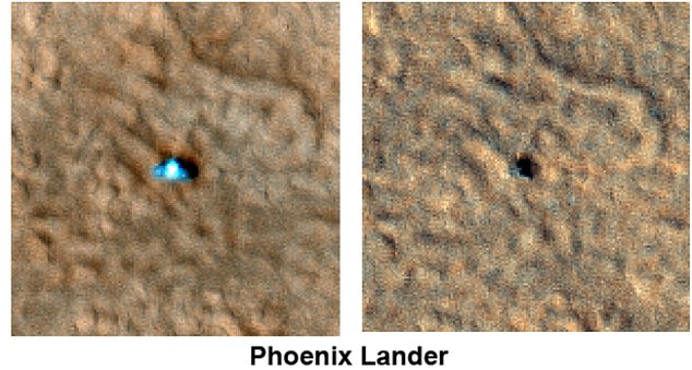 Phoenix images, 2008 and 2010